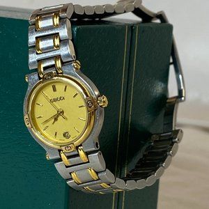 Authentic Vintage Gucci Two-Tone Ladies 9200L Watch